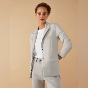 Aday Soft Power Blazer Light‎ Gray Oyster Sz M